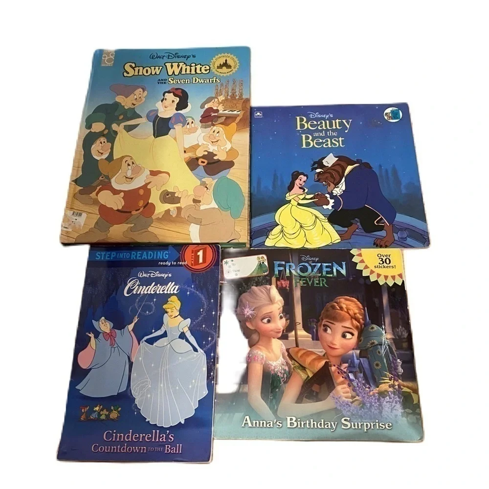 Disney Book Bundle Snow White Frozen Cinderella Beauty and the Beast Belle Kids